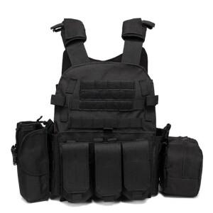 6094 밀리터리 전술 조끼 바디 갑옷 전투  CS 기어 사냥 플레이트 캐리어 Airsoft 액세서리 Wargame 파우치