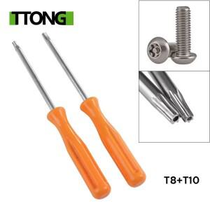 다기능 TORX T8 + T10 보안 정밀 드라이버 도구  Xbox 360  PS3  PS4 용  변조 방지 구멍 홈 개선  1PC