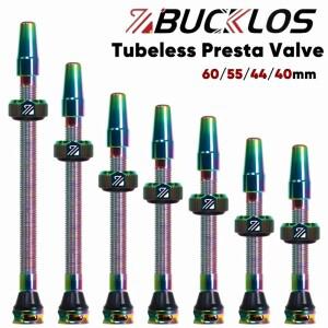 BUCKLOS 자전거 Presta 튜브리스 밸브 40mm 55mm F/V 도로 림 알루미늄 합금 사이클링 부품
