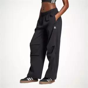 아디다스 오리지널스 Womens 에센셜 립스톱 파라슈트 팬츠 블랙 JD0785 2010585