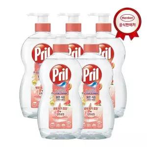 [프릴] 맑은식초 산뜻한 자몽향 700ml x5개 고농축 1종 주방세제