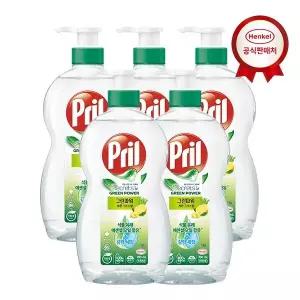 [프릴] 그린파워 레몬그라스향 700ml x5개 고농축 1종 주방세제