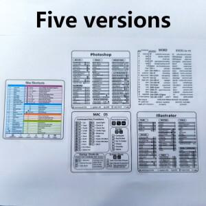 MacBook Air/Pro 용 8x8cm 노트북 키보드 단축키 스티커 투명 접착 Windows PC 참조