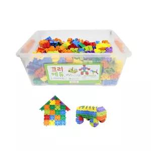유치원 놀이시간 창의력 사각블록 300pcs 공감각 손근육발달