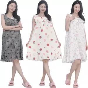 여성 큐티 프릴 나시원피스 파자마 잠옷 홈웨어 여름 이지웨어
