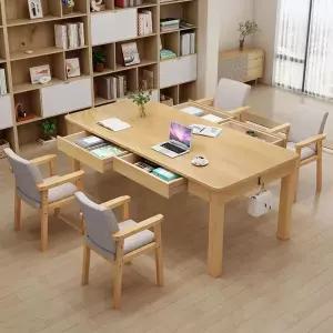 거실 가족 책상 긴 스터디 공부 30x80x75 테이블 나무색 카페 넓은 공부방 데