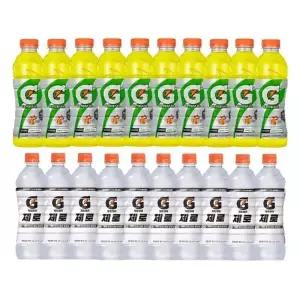 한번에먹자쇼핑몰 게토레이 600ml 2종 혼합 / 게토레이 600ml 10개 + 게토레이 제로 600ml 10개 / 총 20개