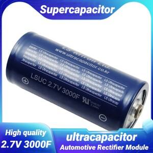 2.7V 3000F 슈퍼 패러드 lsuc 원통형 커패시터 너트 및 연결 조각이 장착된 고주파