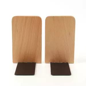 2p 책고정 책꽂이 L자형 북엔드 13x8cm 원목 책거치대 북엔드 책고정대 원목고정대