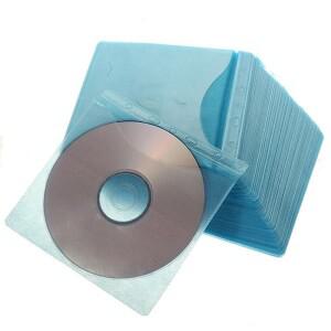 CD DVD 디스크 커버 보관 케이스 가방 양면 거치대 슬리브 팩 L2J6 100개