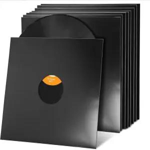 20 PCS 헤비급 12인치 비닐 레코드 슬리브 구멍이 있는 350gsm 골판지 재킷 33RPM LP 앨범 커버 정전기