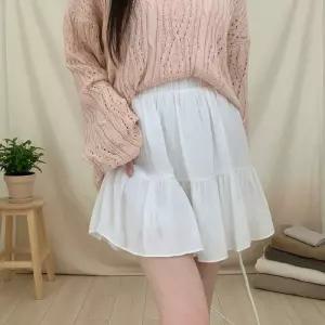 여성 허리밴드 프릴 캉캉 미니 스커트 치마