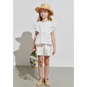 [롯데백화점]빈 화이트 레이스 프릴 브라우스BA32BL01WTL