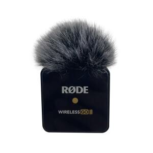 호환 죽은 고양이 야외 모피 마이크 앞 유리 윈드 머프 팝 필터 Rode Wireless Go II 인공 커버