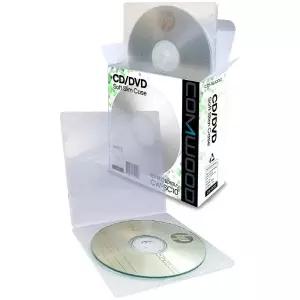 컴우드 고급 공CD/공DVD 투명 연질케이스 10장/시디케이스 보관함