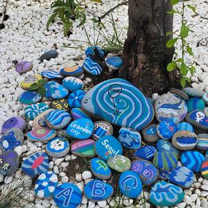 납작돌(넙적돌 FLAT PEBBLE) 1포(15kg) 그림그리기자갈 페인팅돌 돌공예