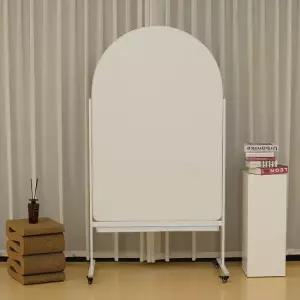 아치형 이동식 양면자석화이트보드 1000x1500mm 화이트색상