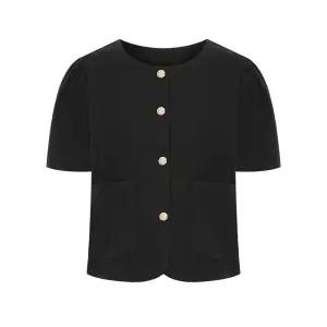 (택가 99000원)[샐리] 포켓퍼프라운드트위드자켓_I5B-CJK004