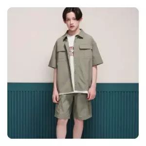 HC33 5부쿨 포켓셔츠세트 남아,상하복,셔츠,남방,티셔츠,티,바지,쿨,시원한,
