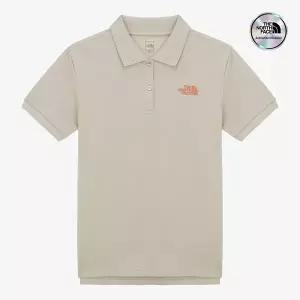 [노스페이스] [노스페이스 공식] NT7PR40D 여성 선데일 반팔 폴로_WHITE SAND