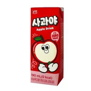 남양 사과야 제로슈거 190ml x 24팩 / 팩주스 팩음료