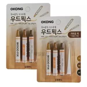 오너클랜 오공 우드픽스 어두운색 누구나 쉽게 목재 보수 2개 목재흠집보수용품 가구흠집제거