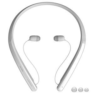 LG 톤 플렉스 무선 블루투스 스테레오 넥밴드 이어버드 HBS-XL7-32비트 하이파이 DAC, 메리디안 오디오, 화이트