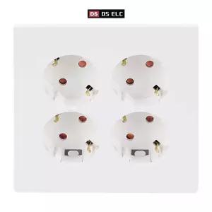 도셀 D2 화이트 노출 매입 4구 콘센트 DOSEL/국산/가정용/거실/카바/덮개/벽콘센트/플러그/커버/가리개