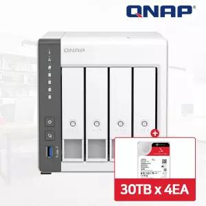 QNAP TS-433-KR NAS 4베이 아이언울프 프로 120TB [30TBx4] HDD 포함