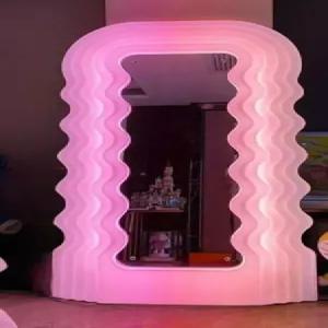 led 물결 거울 욕실 스마트 비정형 화장경 대형 물결거울 현관 전신거울