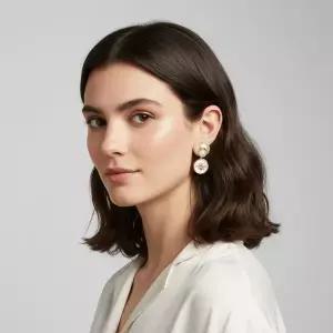 [DIOR]디올 트라이벌 귀걸이 골드 화이트 E4342WOMMP 301 152588438
