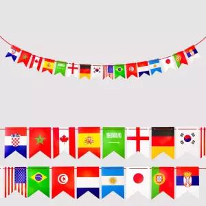 페넌트 오각 만국기 국기 - 3M 16장/가랜드/축제/응원/세계/행사/파티/오픈/개업/운동회/체육/대회/다용도