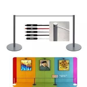 국내산 전시 박물관 미술관 로프형 그레이 슬림 차단봉 40cm 가이드라인 호텔