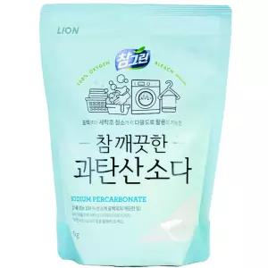 LION 참그린 참깨끗한 과탄산소다 1kg 표백제 흰옷세탁 가루세제 얼룩제거