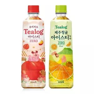 티로그 아이스티 제로 500ml 총 24개 (제주청귤 12개+루비자두 12개)