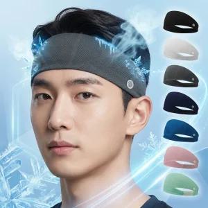 1+1 러닝 헤어밴드 운동 땀 머리띠 남녀공용 스포츠 머리 밴드 탁구 배드민턴