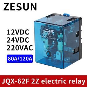 1pcs JQX-62F 2Z 소형 고전력 고전류 80A 120A 중간 릴레이 12VDC 24VDC 220ADC ZUSUN
