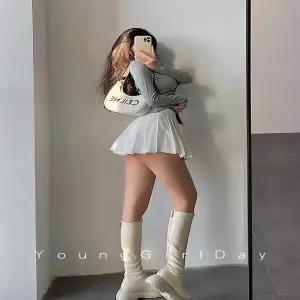 롱스커트 롱치마 긴치마 여성 여자 한 하이 웨이스트 플리츠 스커트 블랙 A 라인 Gyaru 미니 소형 테니스