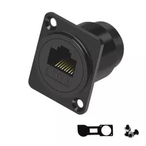 이카이엔 RJ45 패널 마운트 어댑터 - 8P8C 암수 커넥터 CAT6A/CAT6/CAT5E/CAT5 XLR/D 가능 LAN용 네트워크