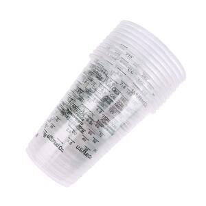 10Pcs 8OZ 일회용 플라스틱 측정 컵 정확한 수지 페인트 혼합 에폭시