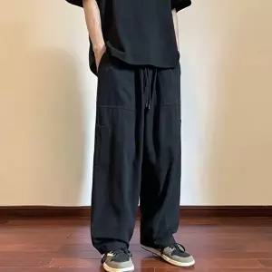 남자 데일리 깔끔핏 와이드핏 포켓 밴딩팬츠 일자바지 (HSJ-WF76D42)