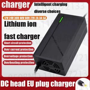 12V 24V 36V 48V 60V 72V 충전기 리튬 리튬이온 배터리 팩 42V 54.6V 84V 스마트 고속 플러그