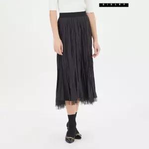 시슬리 [아울렛] 브리프 메쉬 밴딩 스커트 SASK07341_BK