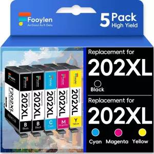 Epson Expression 홈 XP-5100 인력 WF-2860 프린터(2B1C1M1Y)와 호환되는 202XL 잉크 카트리지 멀티팩을