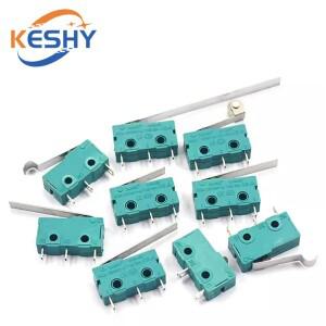 5개/몫 실버 접촉 KW12 마이크로 스위치 3Pin NO/NC 미니 리미트 5A 250VAC 스냅 액션 푸시