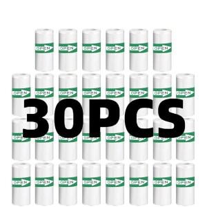 30 롤 5725mm 감열지 흰색 스티커 카메라 인스턴트 인쇄 어린이 용지 교체 액세서리 부품