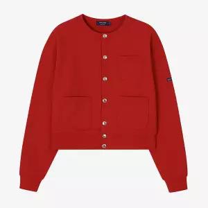 [세인트제임스] 여성 봉봉 가디건 ASJF261KR04-RED