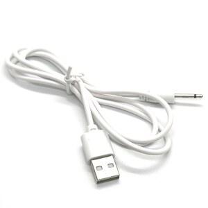 USB to DC 오디오 잭 어댑터 케이블 DC 전원 2 극 긴 잭 코드 흰색 충전 케이블 100cm 2.5mm 16mm