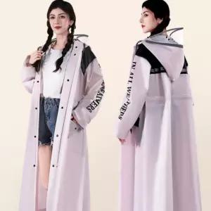 예쁜 전신 코트형 우비 패션 오버핏 롱 레인코트 비오는 날 데일리 비옷 코디