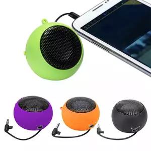 3.5mm Aux 미니 휴대용 스피커 여행 유선 사운드 박스 야외 스포츠 HiFi 3D 서라운드 스테레오 전화